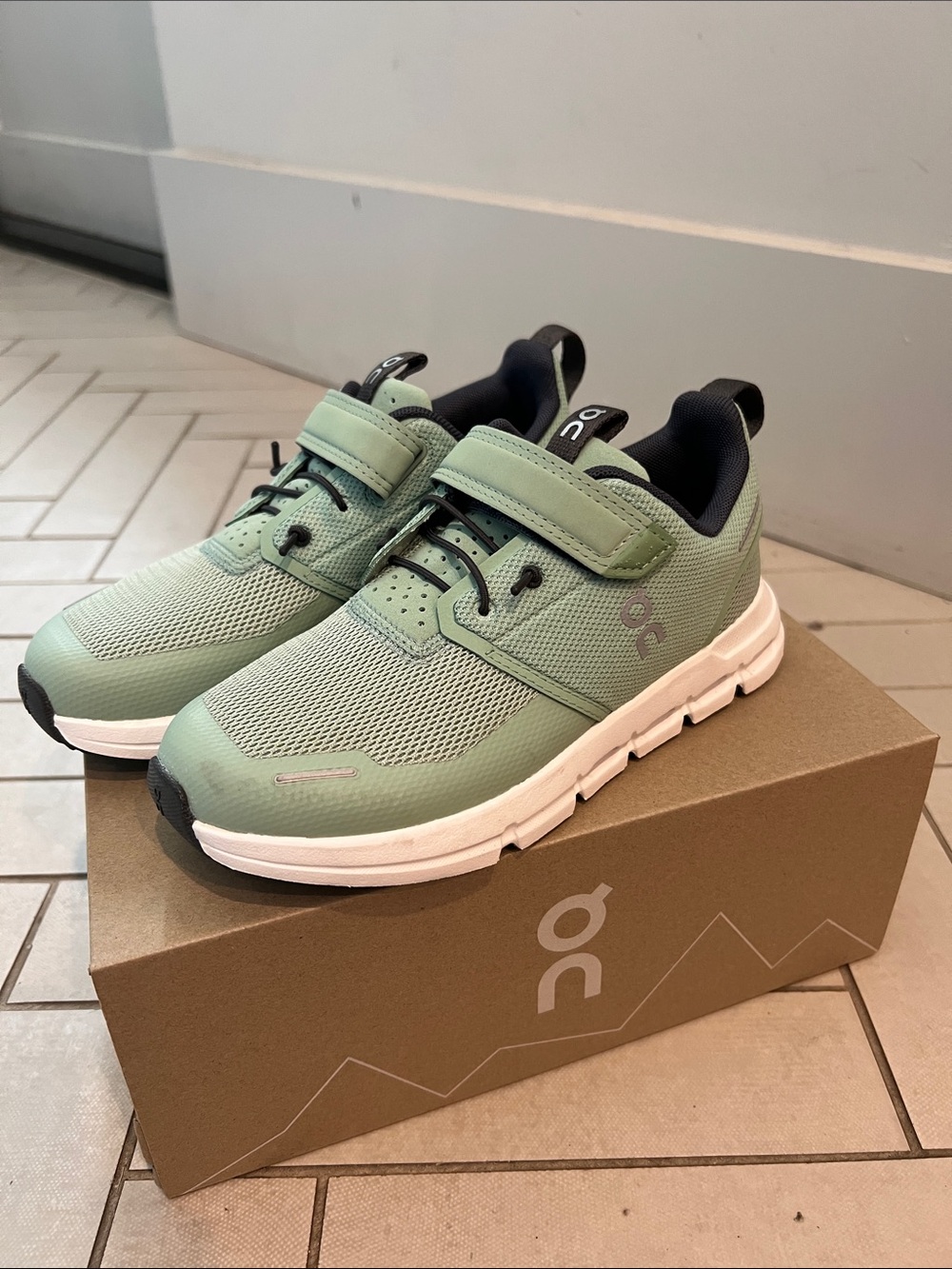 On Kids' Sneakers in Mint Green - Lightweight Everyday Shoes